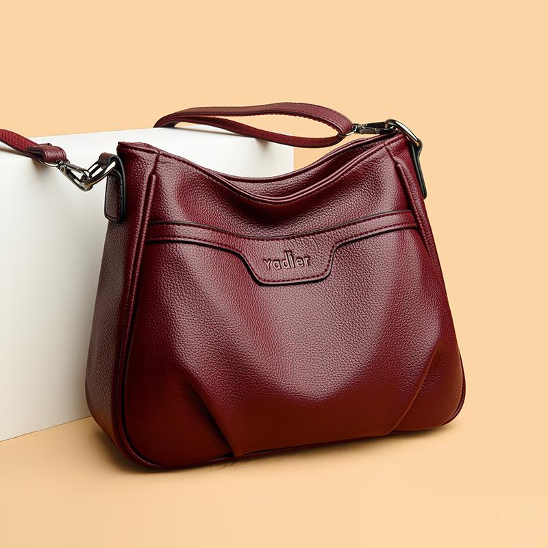 Dámská taška Tote s koženou texturou Dámská taška Podpažní taška Niche designová taška Kontrastní barva Lem