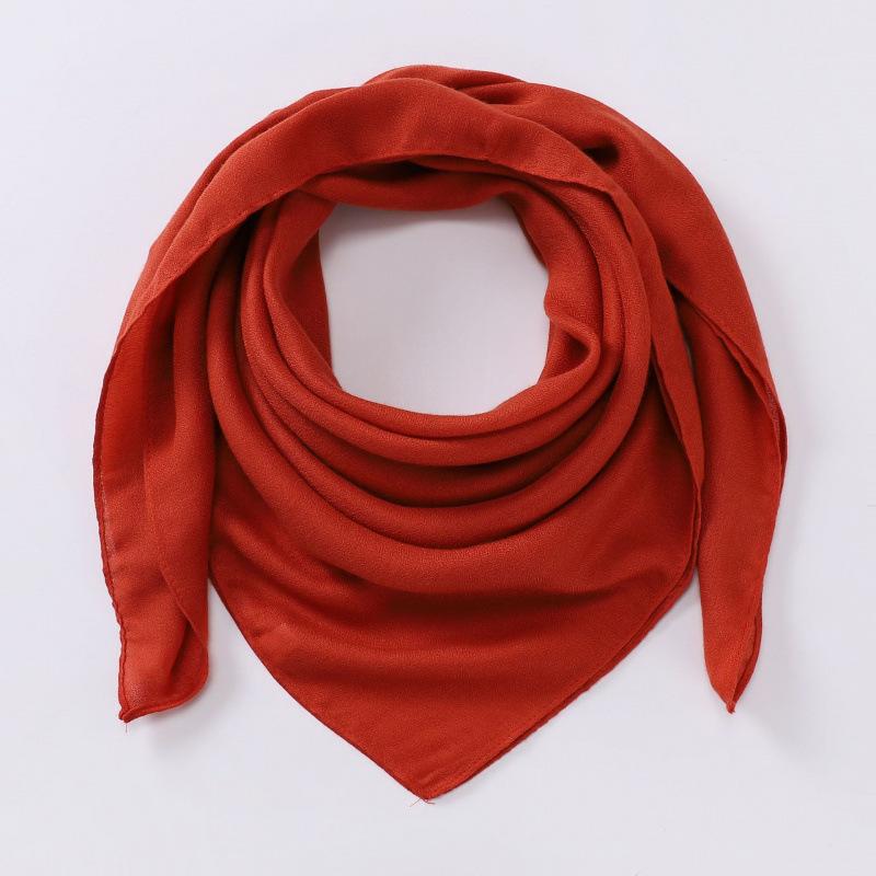 91cm solid color cotton-linen scarf headscarf, vintage square scarf, gauze scarf, shawl, breathable headscarf, women's wholesale