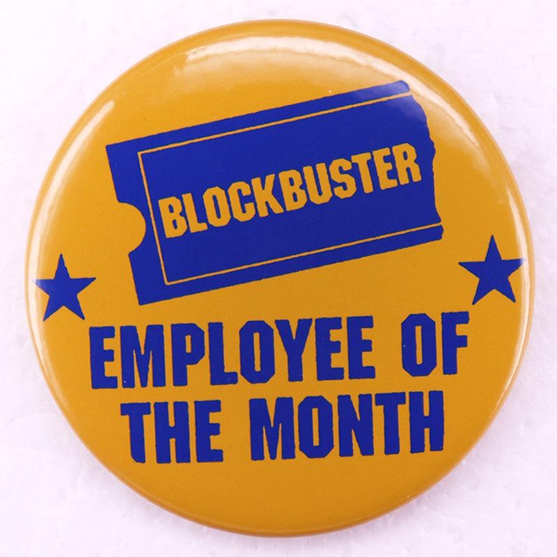 Blockbuster Movie Lover Tin Badge Pin