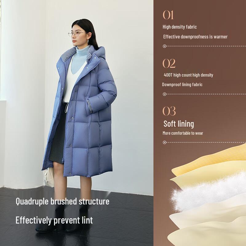 Ailalayi Women's Long Puffer Hooded Down Jacket