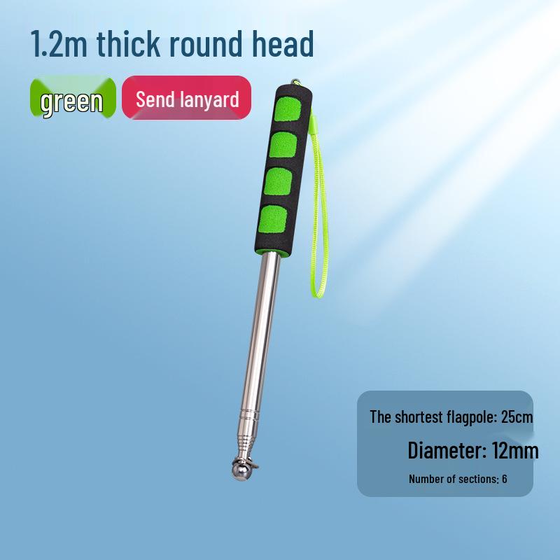 Cabo Telescópico de Aço Inoxidável para Mastro de Bandeira: Guia ao Ar Livre, Comando de Treinador e Bastão Apontador de Ensino