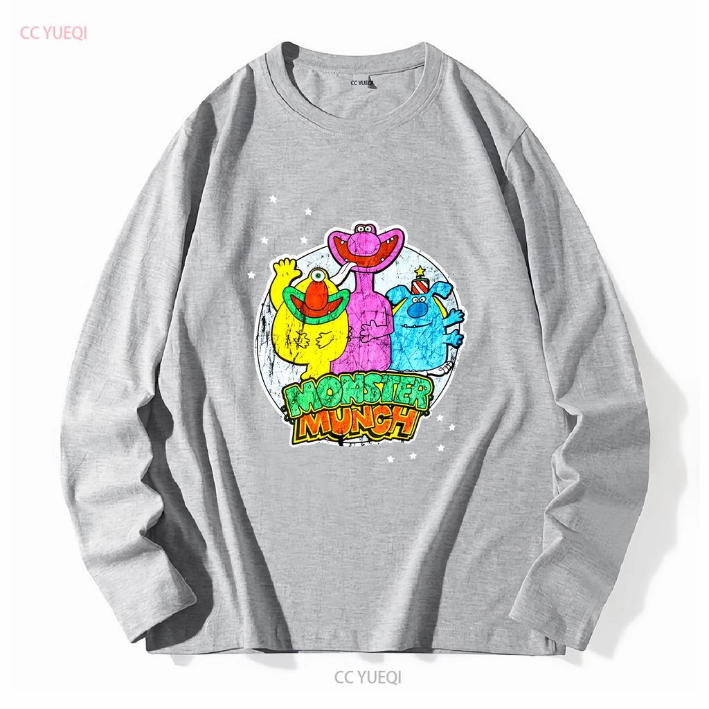 Monster Munch Black D T Shirt Mens Vintage Washed Unisex Soft Homme Fashion Breathable Top For Everyday Wear Stretched