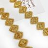 Gold Heavy Industry Beads Light Luxury Embroidery Barcode Clothing Evening Dress Performance Clothing Decorative Lace Accessories