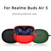 Für OPPO Realme Buds Air 5 Kopfhörer-Schutzhülle, Silikonhülle, süße Hülle, siamesische Silikonhülle in reiner Farbe für Realme Buds