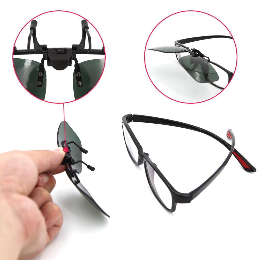 Car Driver Goggles Anti-UVA UVB Polarized Sun Glasses Driving Night Vision Lens Clip On Sunglasses Auto Travel Accessories