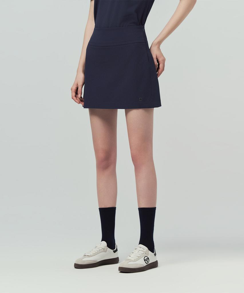 SERGIO TACCHINI W Tacchini Flying Back Pleated Skirt (Navy)