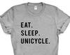 Eat Sleep Unicycle T-Shirt: Soft Cotton Graphic Tee