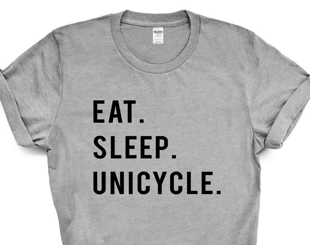 Eat Sleep Unicycle T-Shirt: Soft Cotton Graphic Tee