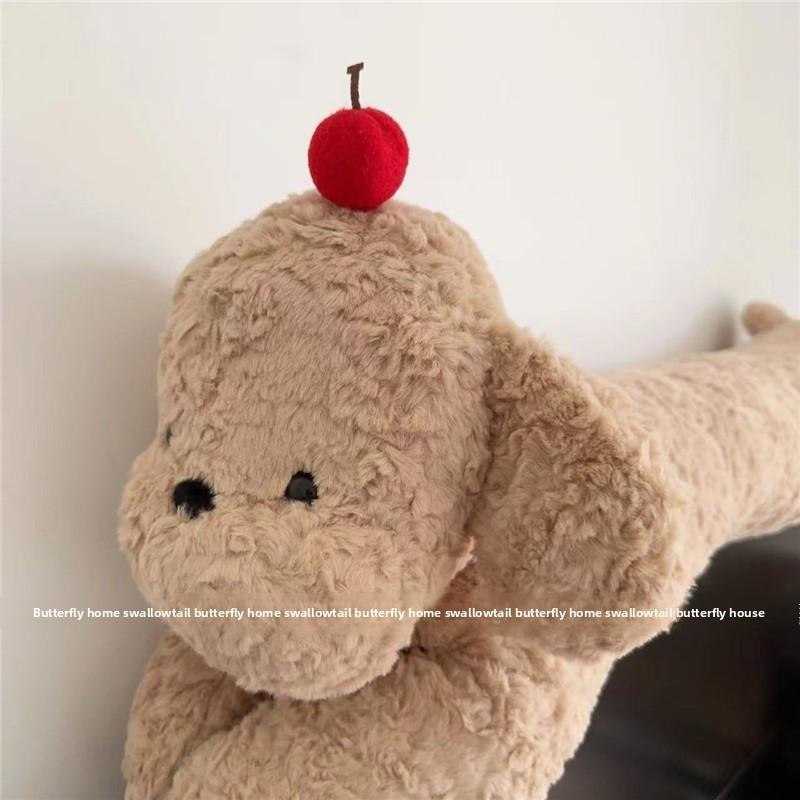 Cute Puppy Cherry Plush Cushion With Soft Cover For Home Decor