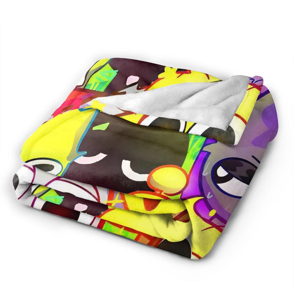 Sprunki Game Musica Horror Coperta in Pile Coperta per Casa Viaggio Scaldacollo Caldo,