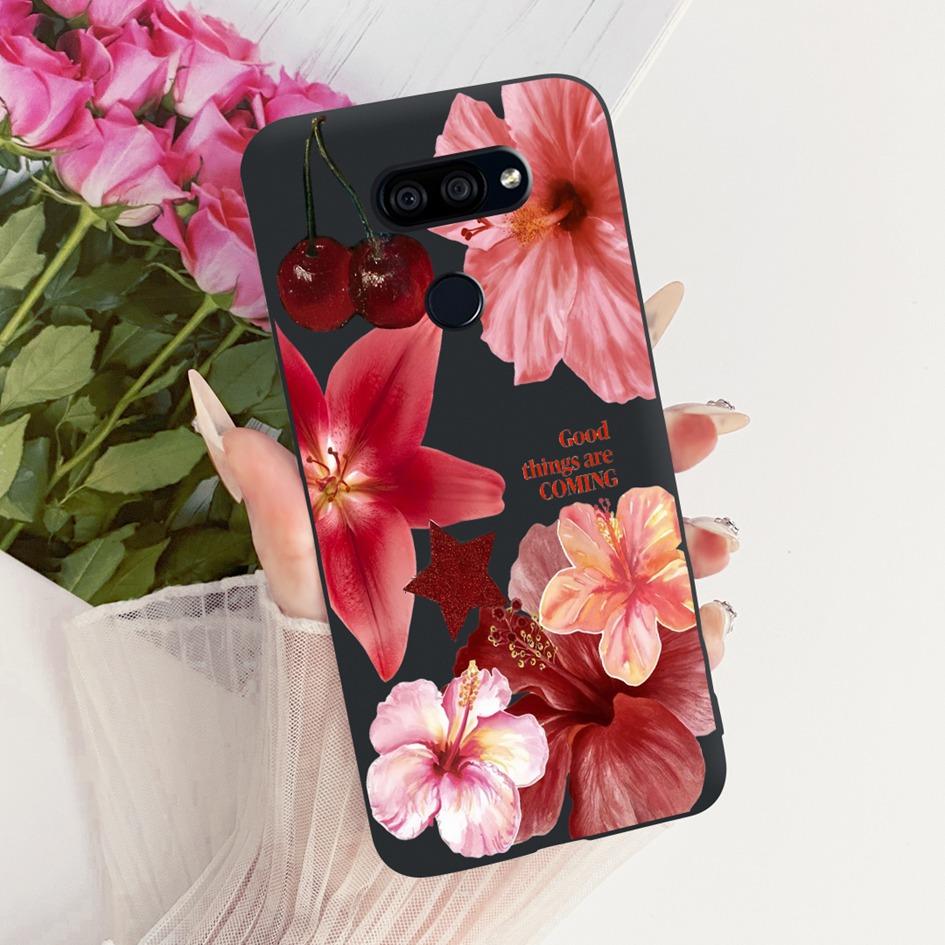 Para LG K40s 2019 Funda Nueva Moda Flor Mariposa Silicona Suave Mate Cubierta Para LG K40s K 40s Funda en LGK40s Paracho Protector
