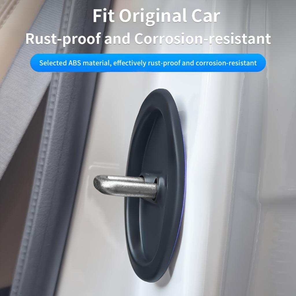 4pcs Black Car Door Shock Absorbing Pads - Anti-Collision and Noise Reduction, Door Lock Protector Stickers for Enhanced Vehicle Protection