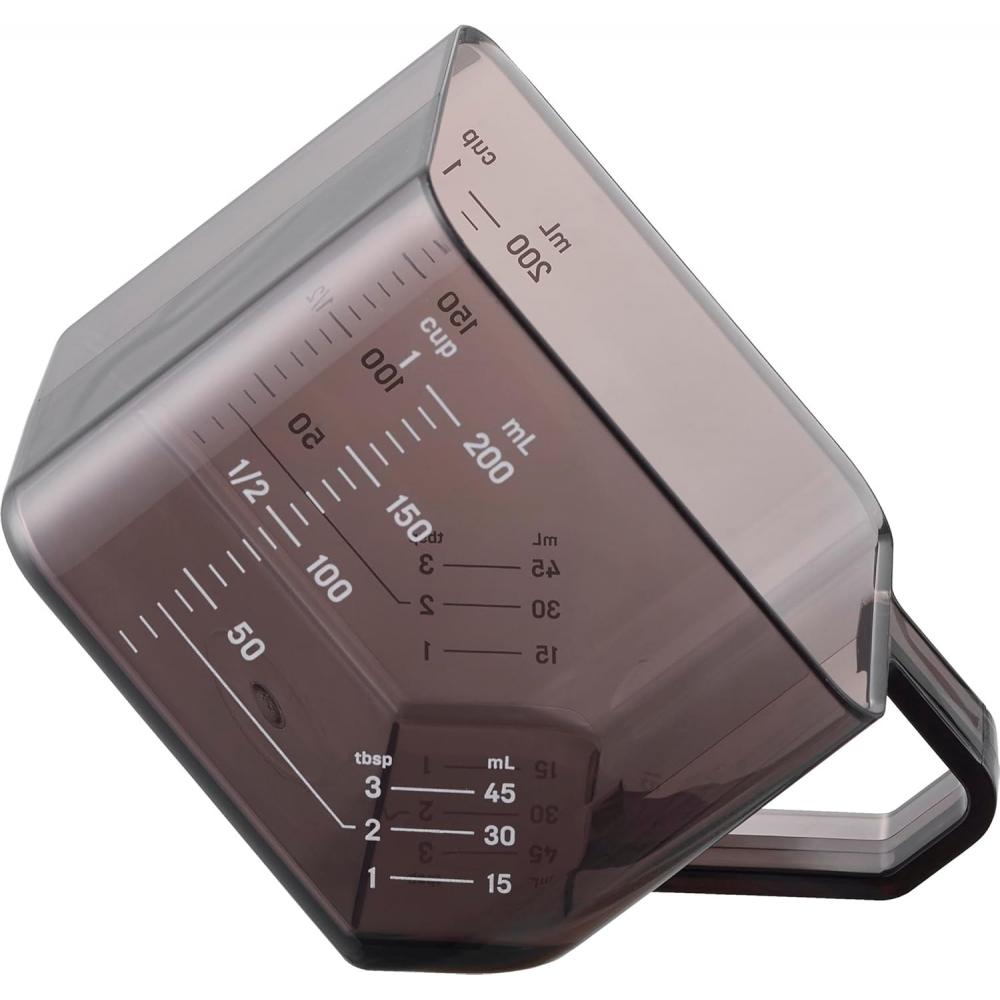 Yamazaki Measuring Cup Black 200ml W10.5 D6.3 H6.5cm Tower 10144