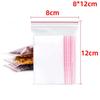 200/100Pcs Thicken Zipper Sealed Bags Clear Plastic Storage Bag for Small Jewelry Food Packing Reclosable Zippers Sealing Pouch