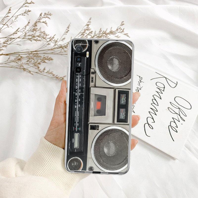 Cassette Vintage Boombox Tape Transparent Phone Case for Motorola Moto Edge 20 30 40 50 S30 Fusion Ultra Pro Neo Lite + G200 G23
