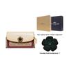 Coach Parker 18 Camellia Turnlock Color Block Signature Print Coated Canvas And Leather Chain Shoulder Bag Women Shoulder Bag 1680-B4QVB
