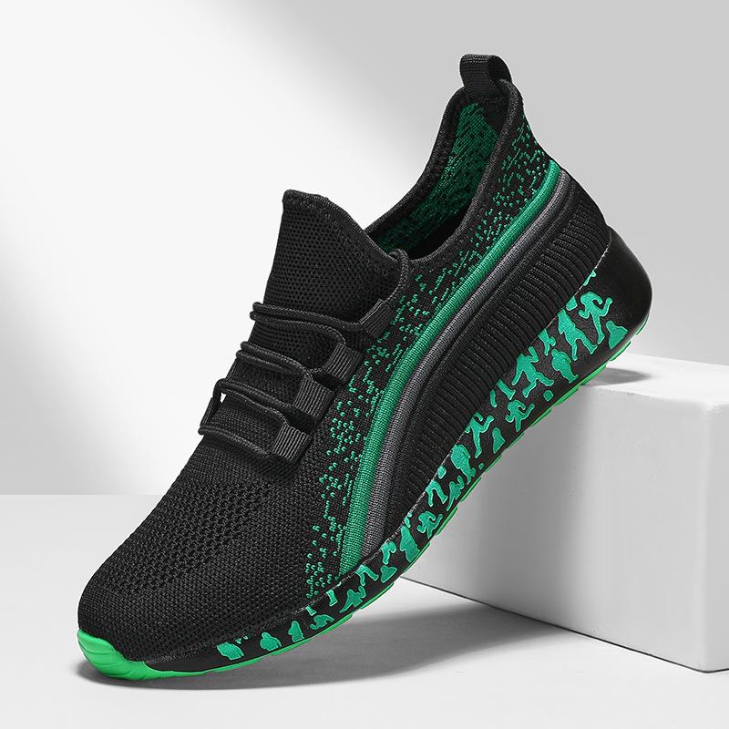 

Men s shoes large size new fly-woven mesh breathable running shoes couple trend casual sports mesh shoes 47