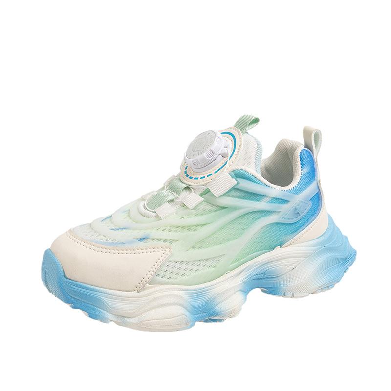 

Fashion personalized sports shoes boys and girls cool luminous running shoes rotating buttons 26 yards inner length 17CM