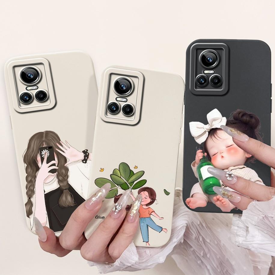 For Realme GT Neo 3 5G Case New Fashion Flower Shockproof Silicone Soft TPU Matte Cover For Realme GT Neo3 80W GTNeo3 Phone Bags