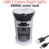 Mute Desktop USB Mini Portable Air Conditioner Fan for Room Home Camping Humidifier Water Mist Cooling Fan Night Lamp Air Cooler