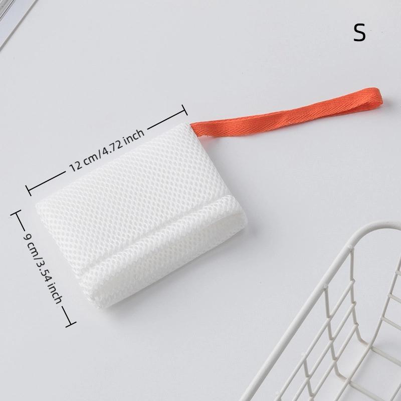 

1 шт. Сетчатая мочалка для душа, двусторонняя квадратная/овальная мыльница, отшелушивающая губка для тела, сетчатый карман для мыла для ванной 12*9cm белый