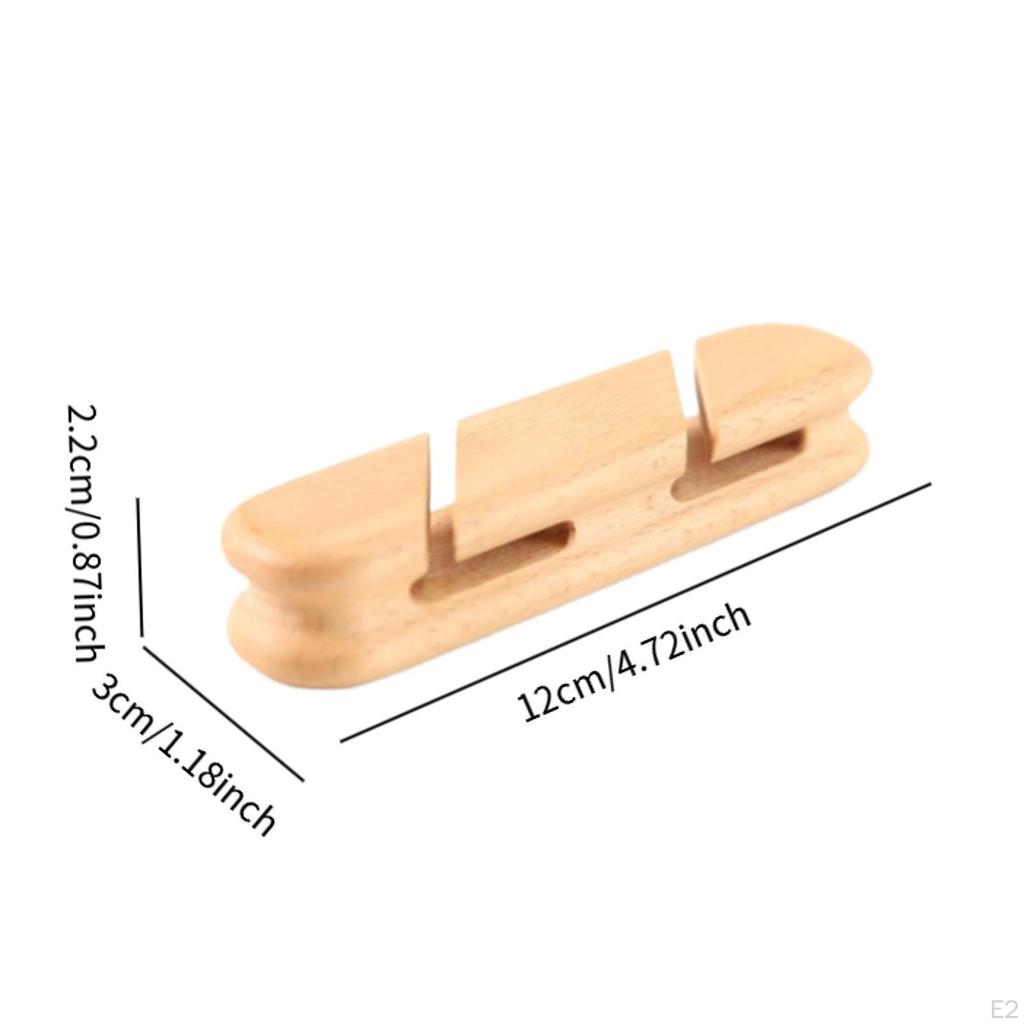 Cable Management Holder Clips Wooden Multipurpose Cord Holders Organizer for USB Charging