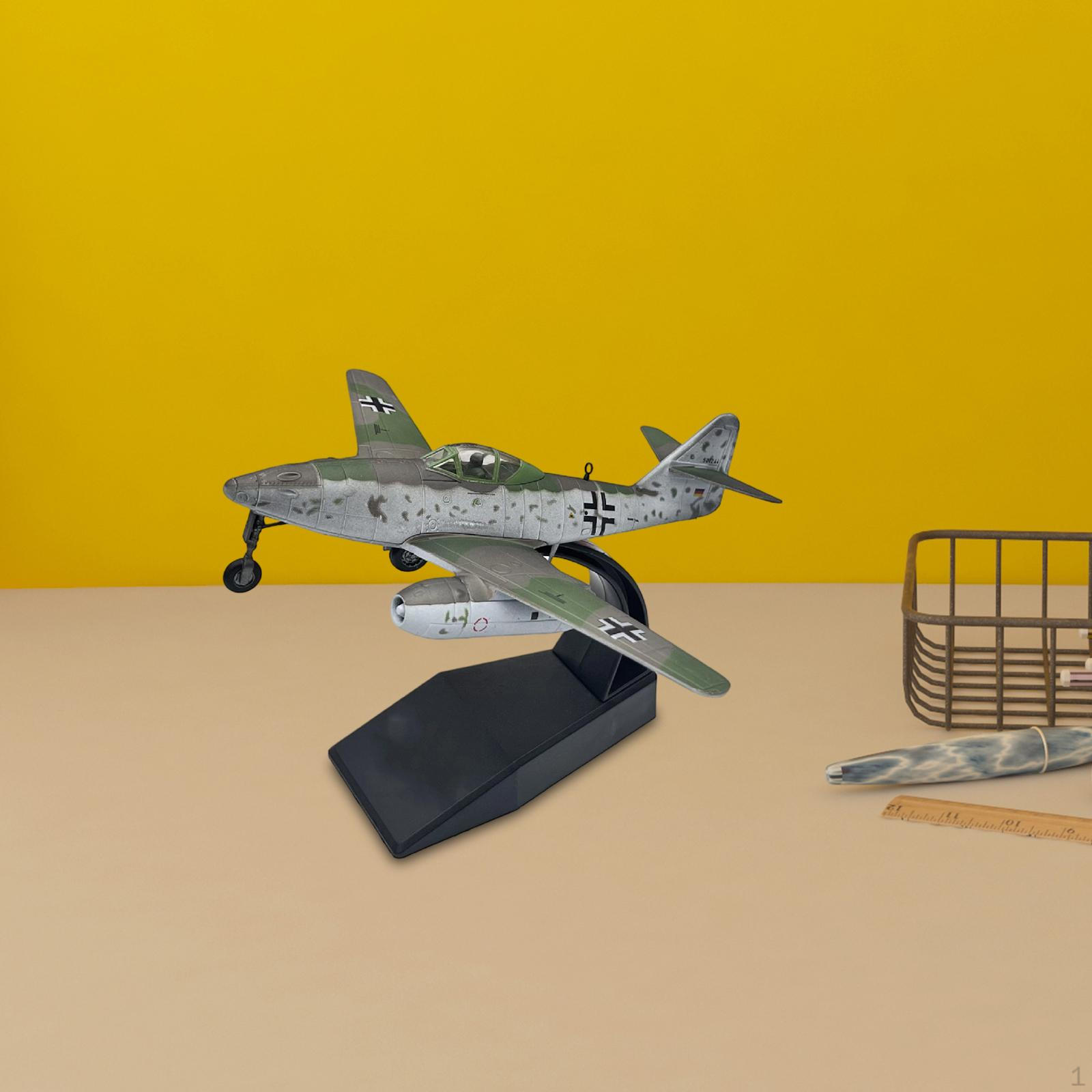 

1:Модель истребителя ME262 в масштабе 72, настольное украшение для гостиной, книжной полки