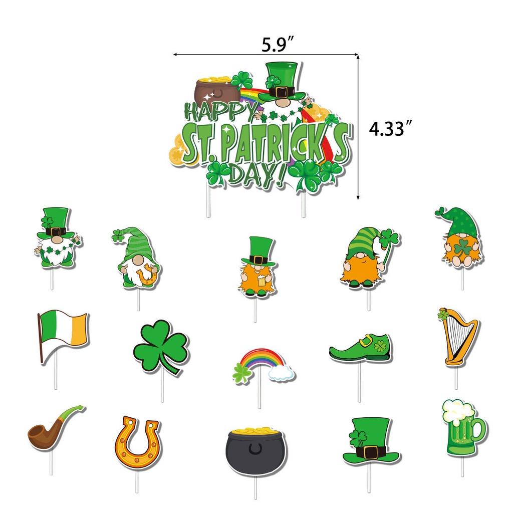 

Украшения на День Святого Патрика Ирландские принадлежности для вечеринки Украшения в виде трилистника Аксессуары Cakefork