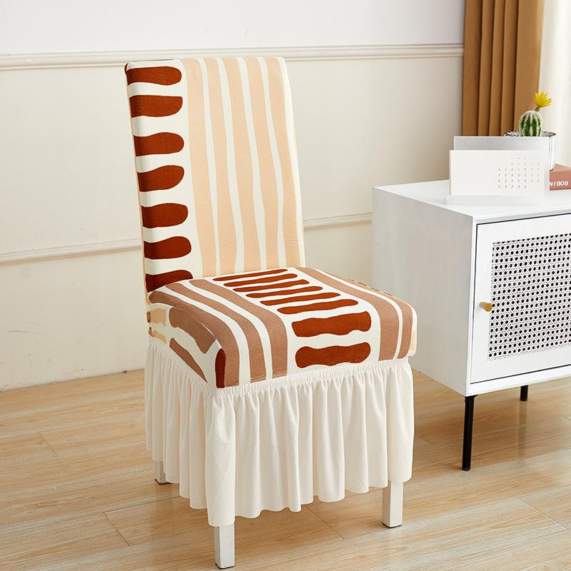 Summer Elastic Chair Cover Cool and Breathable Four-season Home Chair Cover One-piece Boho Light Luxury Dining Chair Cover