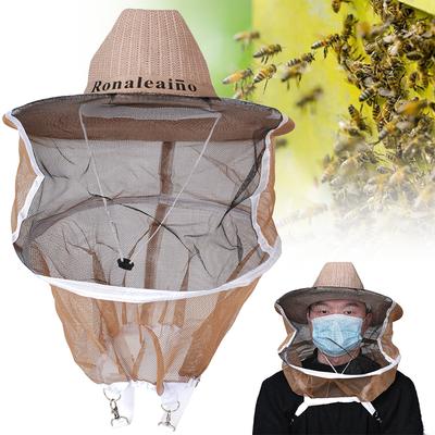 1 st Biodlingshatt Biodlarhatt Mygghatt Bål Insekt Utomhus Insektsnät Mask Huvudskyddshatt Biodlingsverktyg