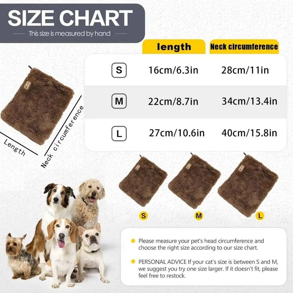 Warm Dog Headgear Adjustable Prevent Fright Pet Neck Gaiter Anxiety Relief Noise-proof Puppy Scarf for Small Medium Large Dogs