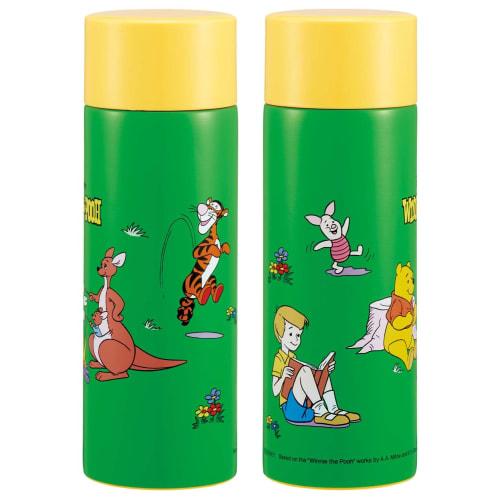 Skater Stainless Steel Mug Bottle, 350ml, Insulates Hot and Cold Water, Vacuum Insulated, Disney Retro Pooh Winnie the Pooh Design, SMBC4B-A
