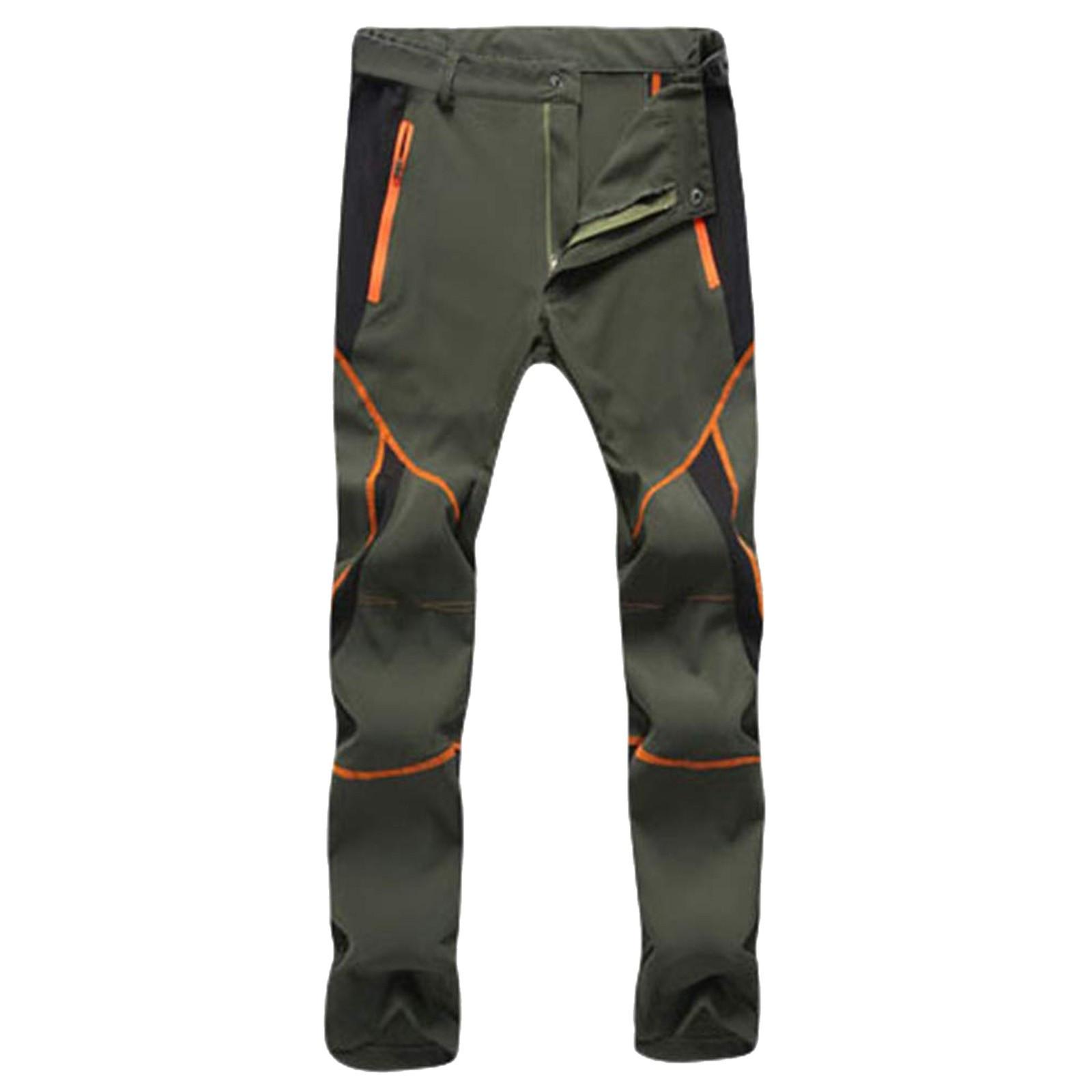 

Мужские и женские пары, быстросохнущие спортивные эластичные брюки для альпинизма, ветрозащитные водонепроницаемые брюки для альпинизма XXXL армия зеленый