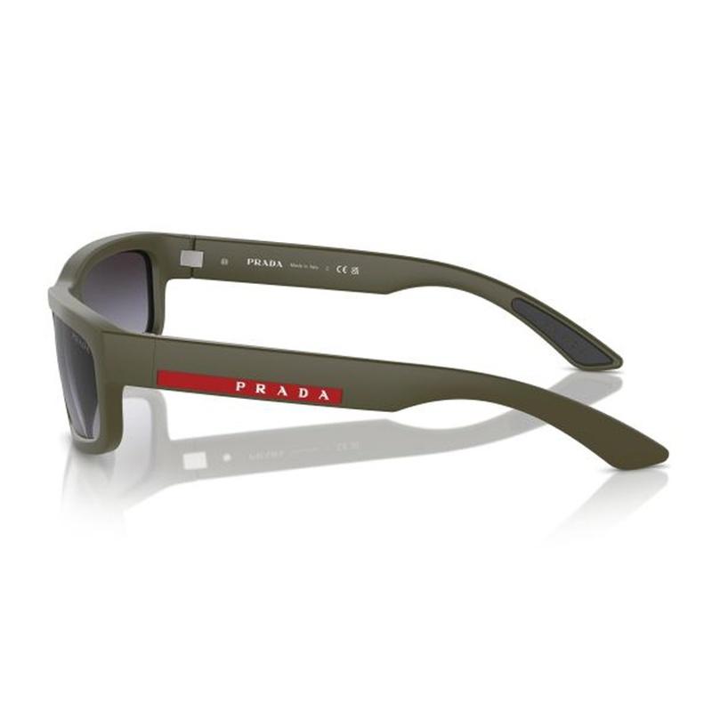 Prada Temple Print Injection Irregular Sunglasses Men's Green