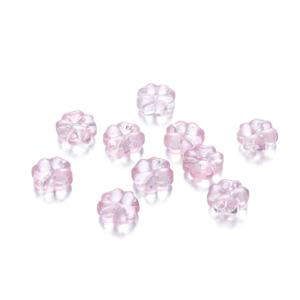 10/20pcs 10mm Czech Lampwork Crystal Flower Spacer Beads Flat Round Loose Beads For DIY Jewelry Making Supplies Accessories