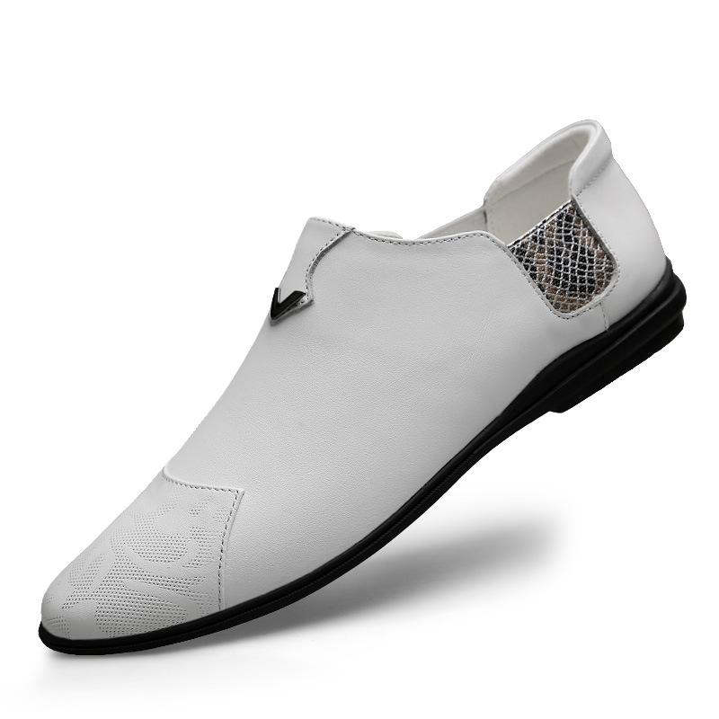 Cowhide Casual Shoes Large Size Foot Loafers Business Dress Leather Shoes Men's Breathable Men's Shoes Foreign Trade Lazy Shoes