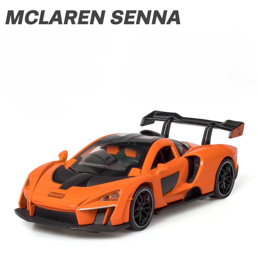 1:32 Senna Supercar Car Model Metal Diecasts & Toy Vehicles Simulation Sound Light Collection Toys For Children Gift