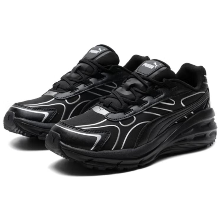 Puma Hypnotic Series LS Abrupt Fashion Comfortable Low-Top Lifestyle Casual Shoes Unisex Sneaker Black Silver 397668-07