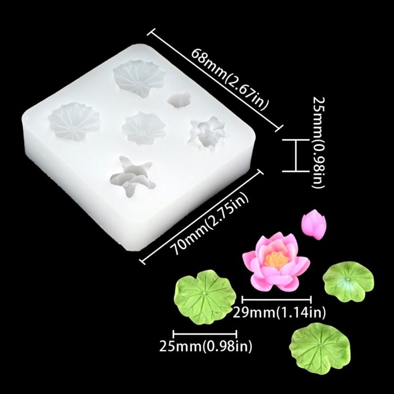 Versatile Lotuses Chocolate and Fondant Molds for Handmade Candy and Cup cake Toppers, Great for Weddings and Birthdays