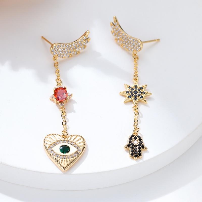 

Gold Diamond Bird Long Fringed Earrings Female Temperament Diamond Earrings золотой