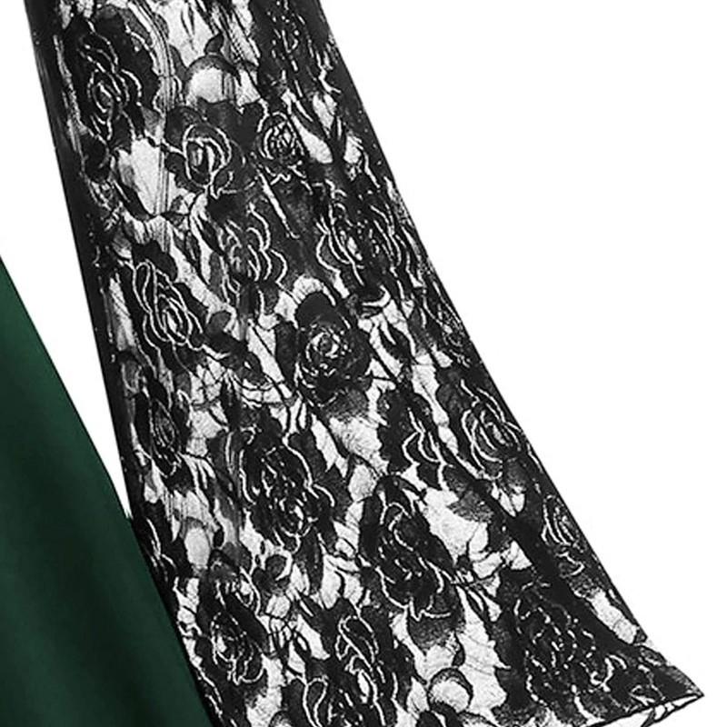 Sexy Elegantes Spitzen-Mini-Kleid Damen Robe Gothic Vintage A-Linie Partykleidung Frau Kleidung Streetwear