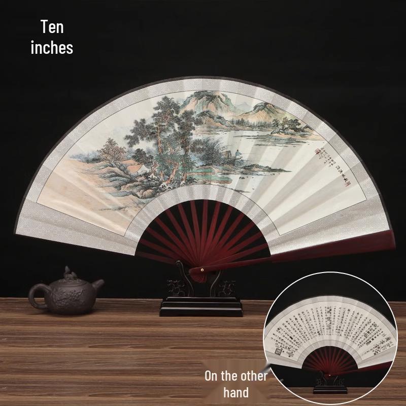 Özelleştirilebilir Çin Tarzı Çocuk Bambu ve İpek Katlanır Yelpaze - Boş Seçenekli Antik Hanfu Tasarımı