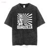 Herren Quadzilla T-Shirt Lustiger Gym Leg Day Witz Workout Top Vintage Gewaschen homme Leicht grafische Mode Bequem Gestreckt
