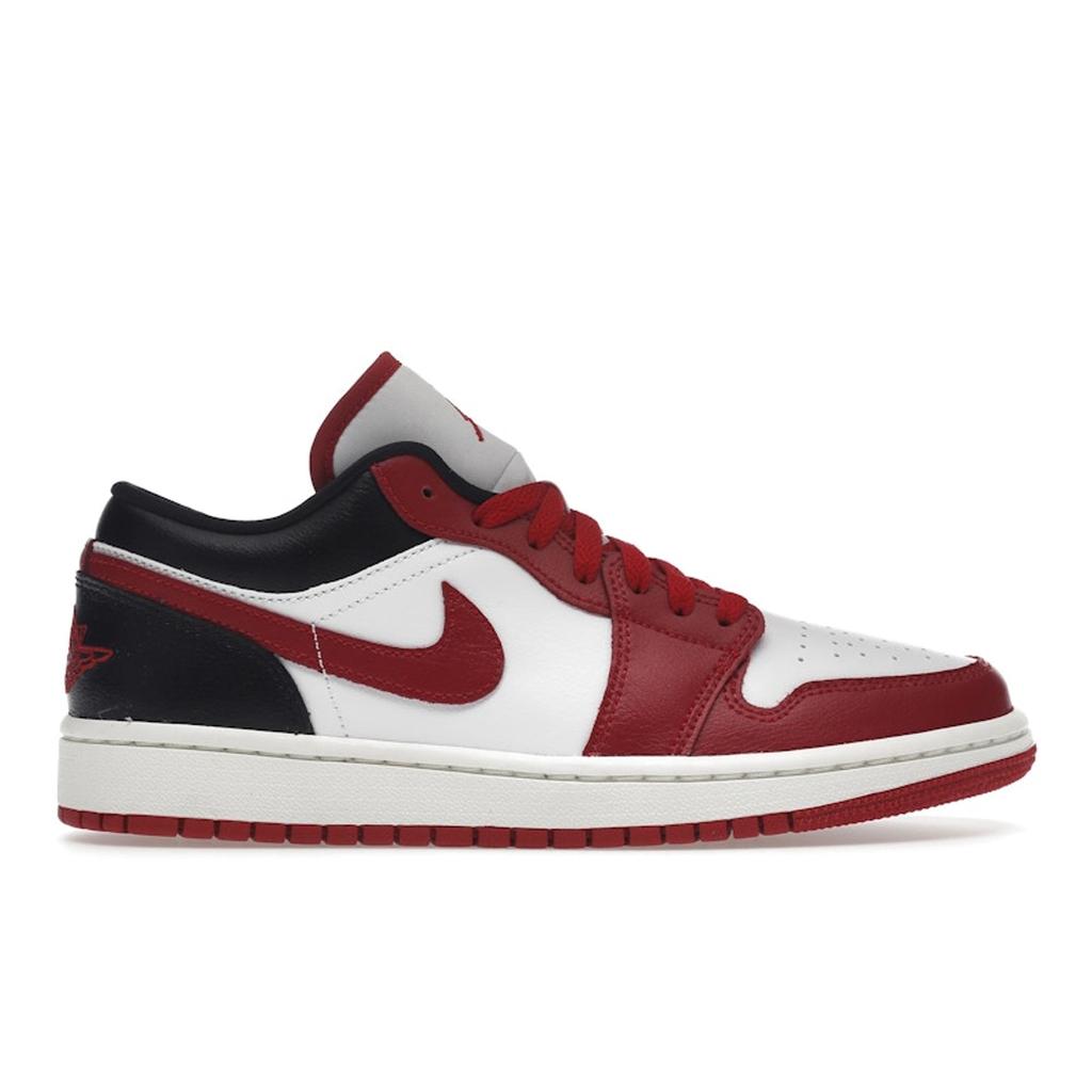 Air Jordan 1 Low White Gym Red Women Sneakers Black Sail DC0774-160