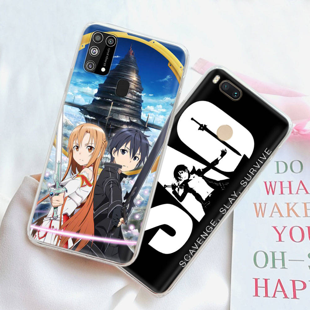 

Чехол для Xiaomi Redmi Note 13 VIVO Y20 Tecno Pova Samsung S24 Realme C3 OPPO F11 Moto E32 Infinix iPhone 15 Sword Art Online