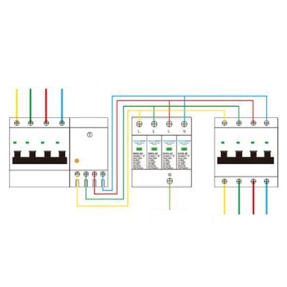 4P Surge Protective Device 385V Lightning Arrester Device  Low Voltage Monitoring