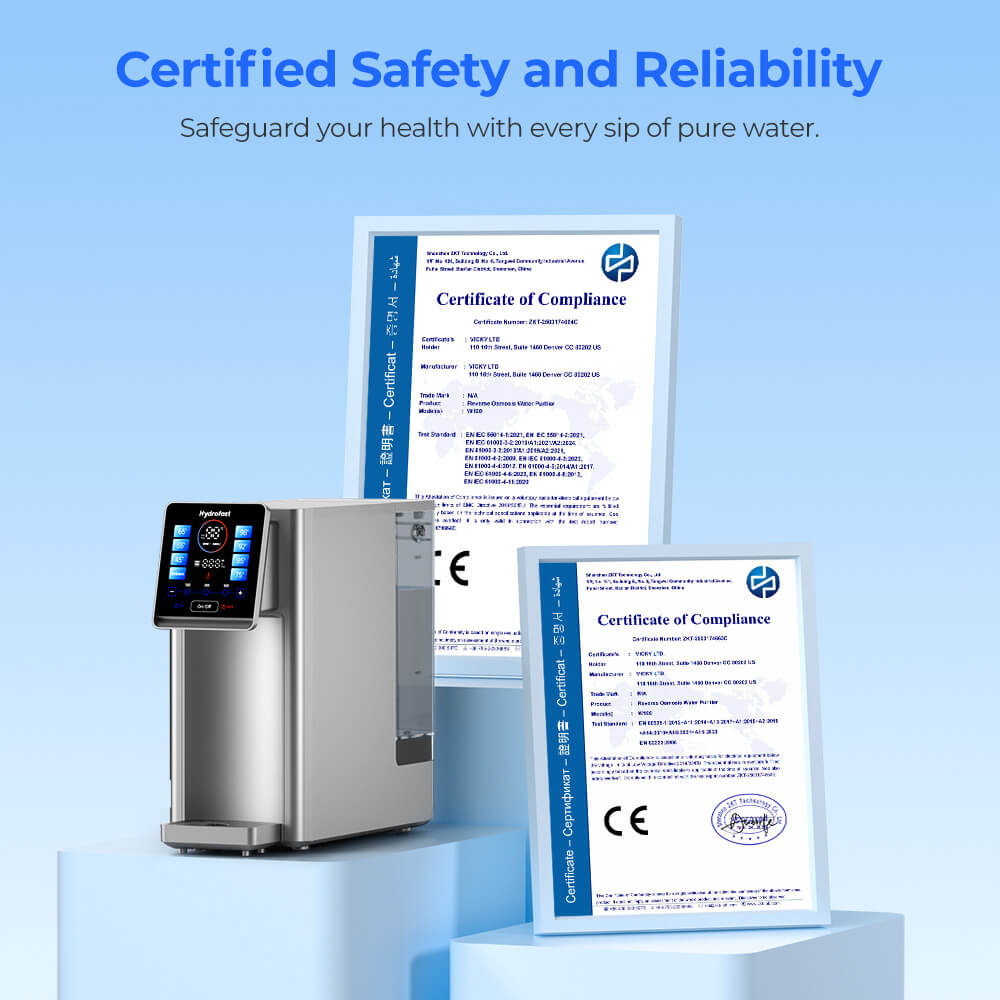 Hydrofast W100 Countertop Water Purifier, 8 Temperatures Hot & Ambient – with HF03 Composite Filter Element for W100