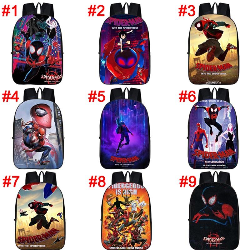 Spiderman Printed Durable Backpack With Adjustable Straps For School And Travel