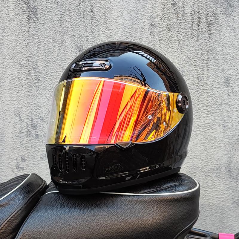 Four season universal cruise motorcycle helmet, men's and women's personalized motorcycle retro full helmet