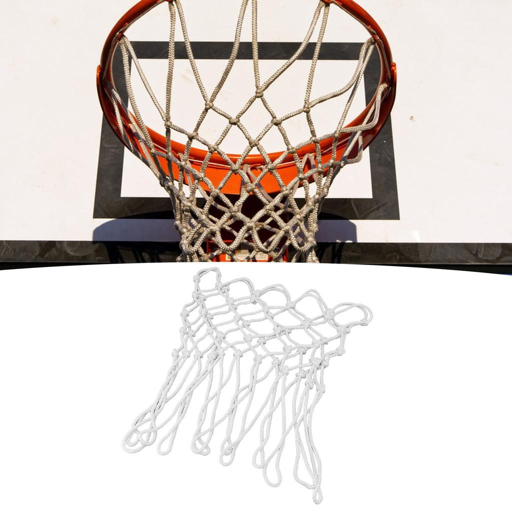 Basketball Net Replacement All Weather Anti Whip Fits Standard Indoor Outdoor Rims Professional Basketball Nets Polyester White